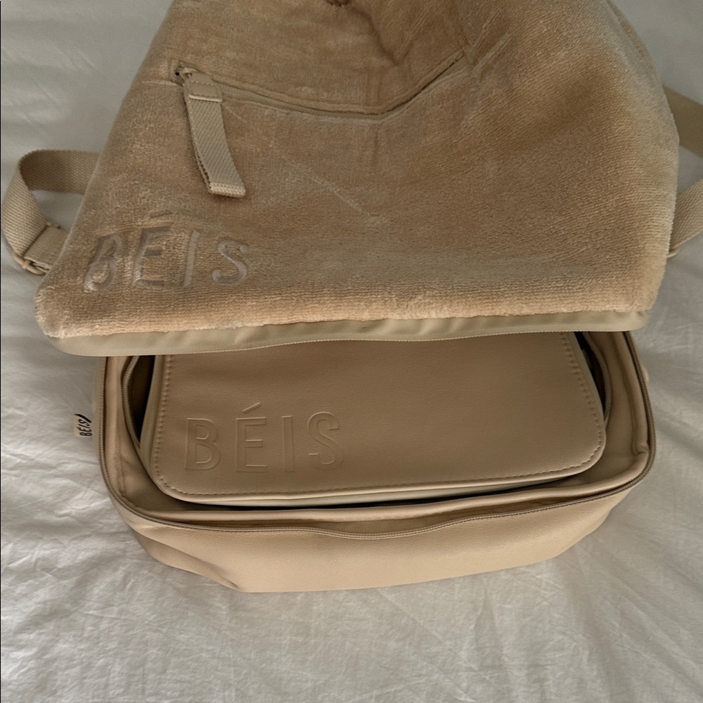 Beis Beige Terry Drawstring Backpack - image 2